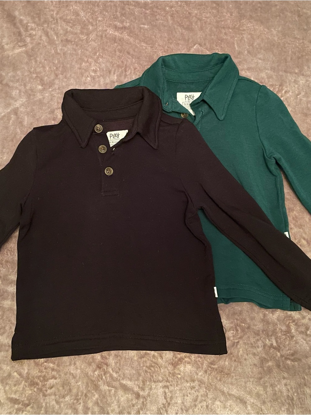 Never Worn Play by Little Sleepies Long-Sleeve Polo Shirt - Black & Green